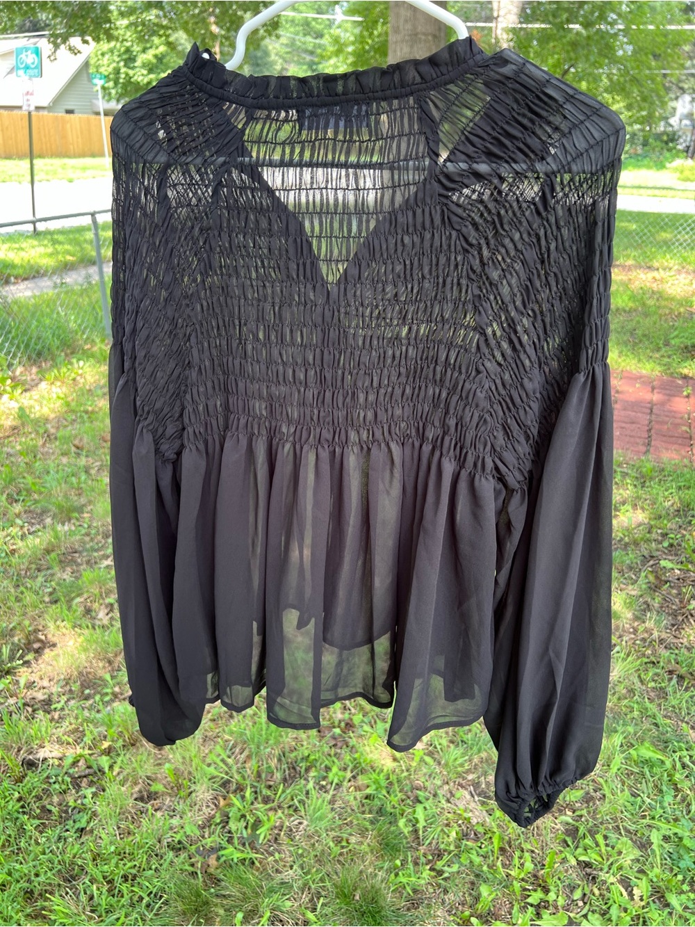 Black Sheer Blouse